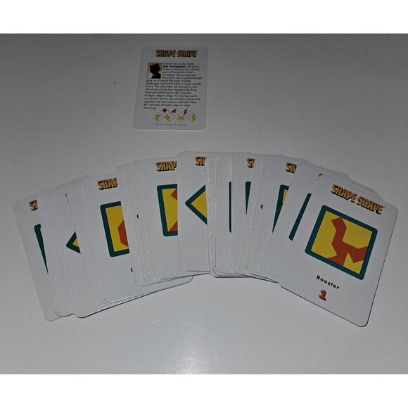 MISSING PIECE Shape by Shape Binary Arts Puzzle Game 60 Cards Travel Case AS IS - Picture 3 of 8